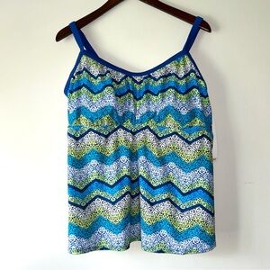 New Blue and Green Women's Tankini‎
